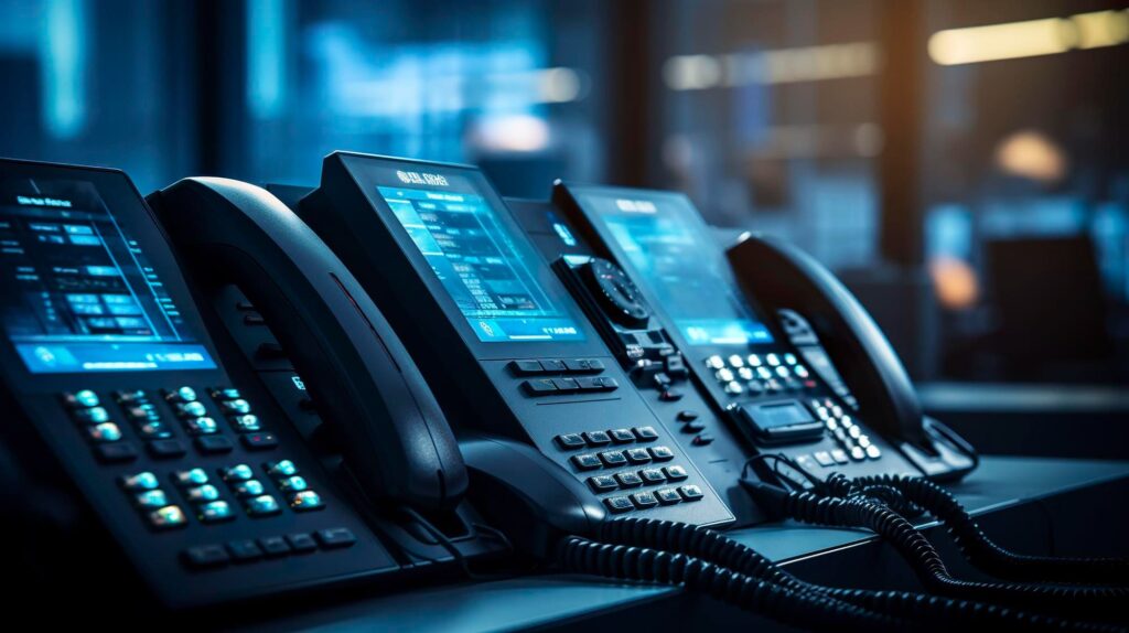 VOIP phone picture showing business phone systems