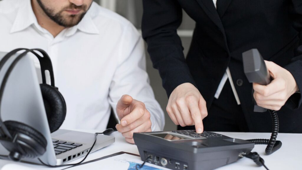 A person helping with Forced Authorization Code